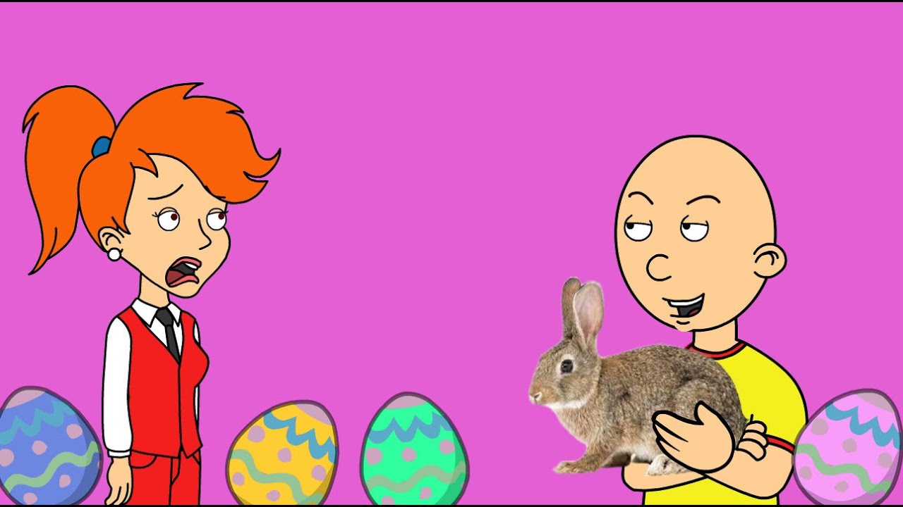 Caillou Brings A Wild Rabbit To School And Gets Grounded - YouTube