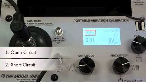 Portable Vibration Calibrator - Bias Indicator - 9110D