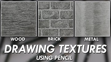 How To DRAW Realistic TEXTURES using PENCILS! - Wood, Brick & Metal
