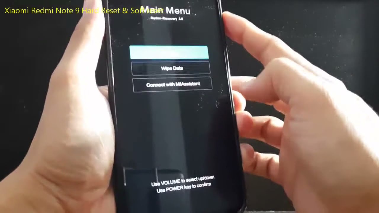 How to Hard Reset Xiaomi Redmi Note 9 