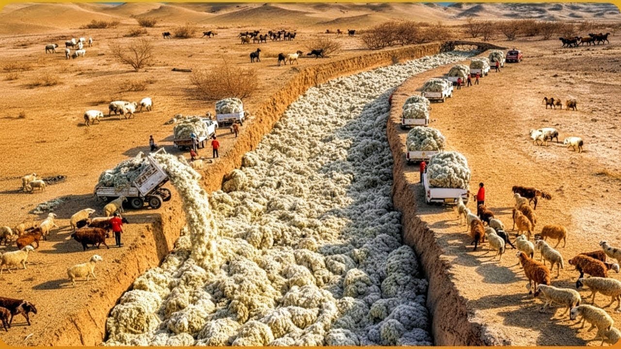 Спустя три месяца Австралия сбросила огромные тонны овечьей шерсти под мертвую почву, и результат...