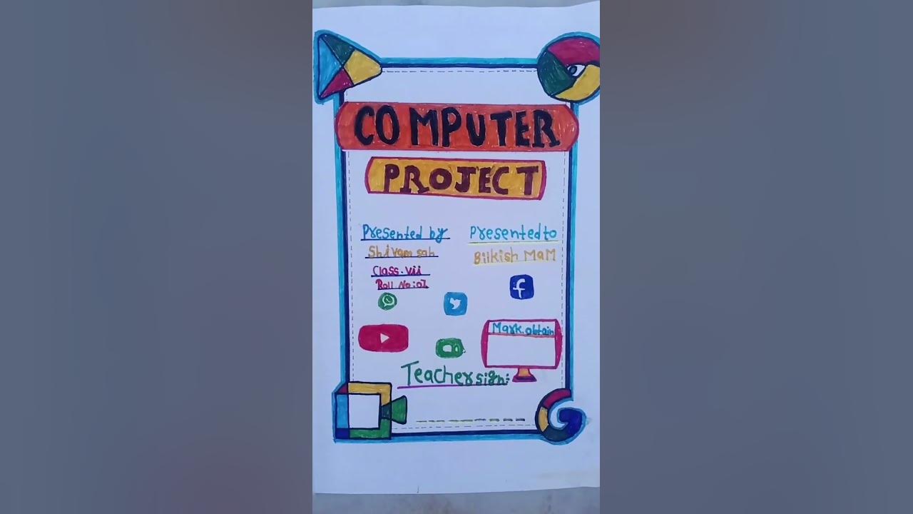 Front page design of computer project shorts youtube