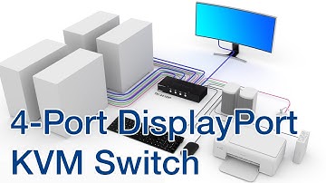 4-Port DisplayPort KVM Switch, TK-441DP | TRENDnet