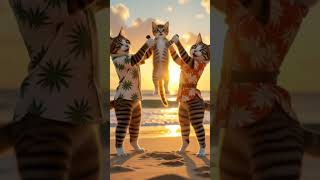 &quot;Cat Family Rooftop City Dance&quot; 🐱 #cat #cutecats #shorts #ai #video #shortsvideo #viral