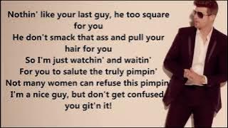 Robin Thicke - Blurred Lines (feat. T.I. and Pharrell) [Lyrics on Screen] HD