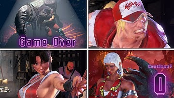 All Game Over & Continue Animations | SF6 Season 1 & Season 2 4K