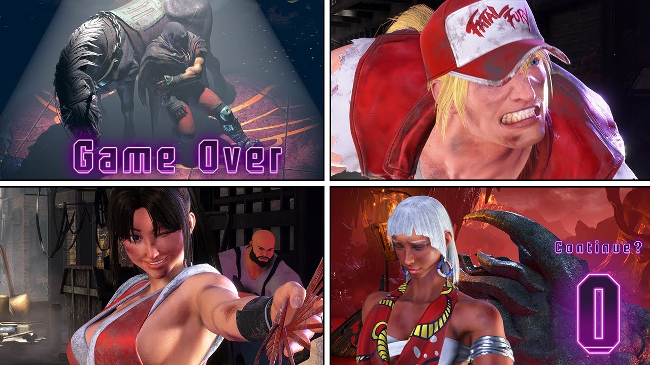 All Game Over & Continue Animations | SF6 Season 1 & Season 2 4K