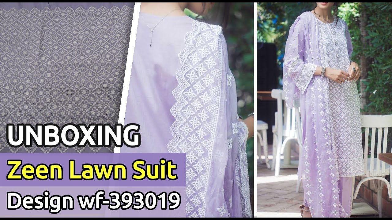 New ZEEN Designer Lawn Suit 2019 | Unbox | Latest Pakistani Dress Design wf393019