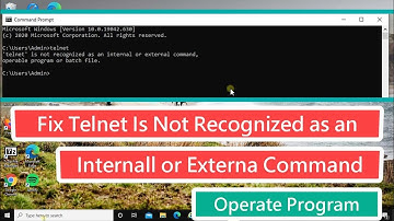 Fix Telnet Is Not Recognized as an Internal or External Command Operate Program