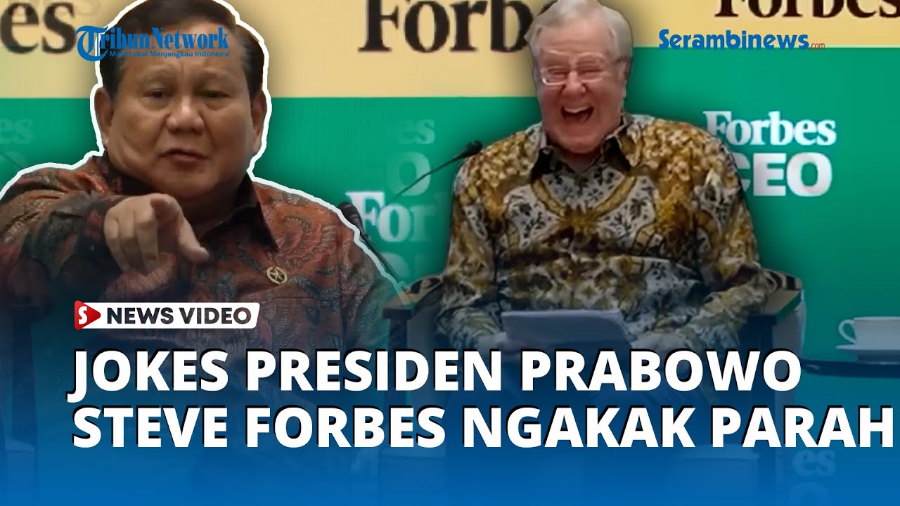 Selera Humor Presiden Prabowo Bikin Steve Forbes Ngakak Parah di Panggung