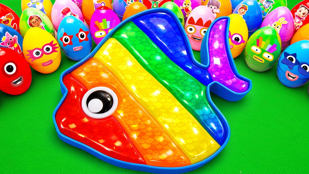 Satisfying ASMR | How to make Fish Jelly Slime Bathtub by Mixing Mystery CLAY Eggs