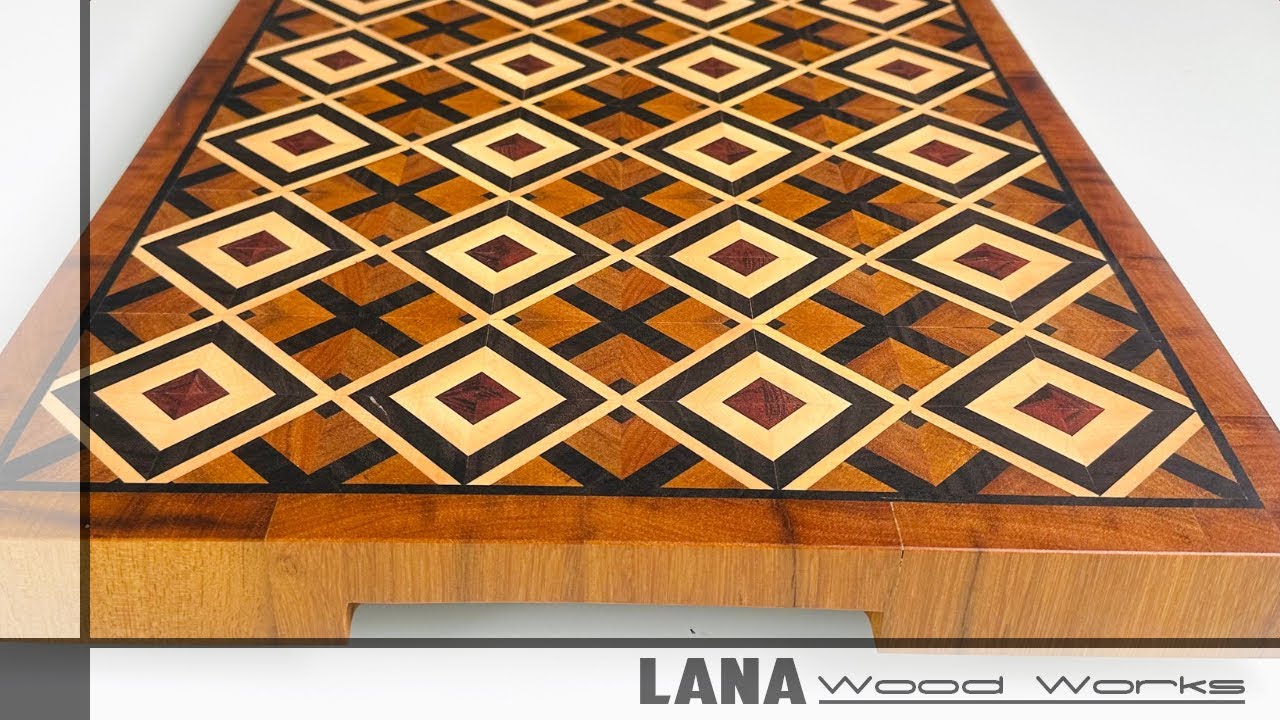 Crafting a Stunning End Grain Cutting Board – Geometric Pattern Masterpiece