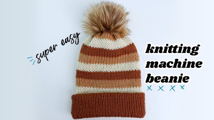How to Knit a Striped Hat on a Knitting Machine 