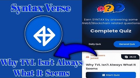 Syntax Verse General today quiz answer|Why TVL Isn