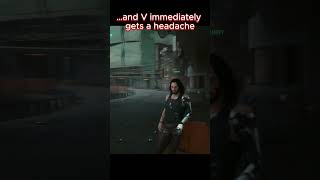 Johnny Compliments V… Then the Relic Glitches 💀 | Cyberpunk 2077  #gaming #shorts  #cyberpunk2077