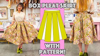 How To Sew A Box Pleat Skirt With Skirt Pattern!
