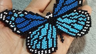 Cómo hacer  mariposa grande en mostacillas. PASO A PASO