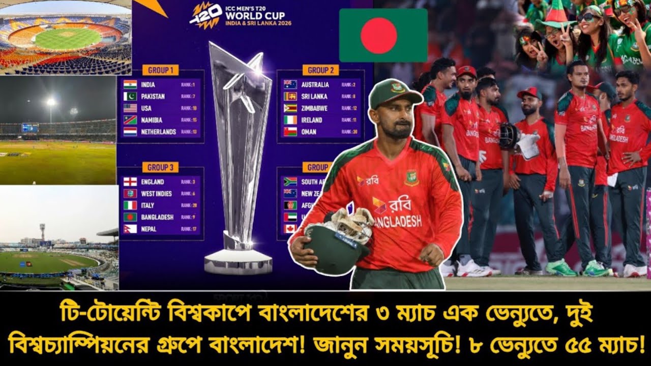 এ কোন নাটক! বাংলাদেশ কেন ডেথ গ্রুপে? আইসিসির সিদ্ধান্তে তোলপাড় ক্রিকেট বিশ্ব ICC T20 World Cup 2026