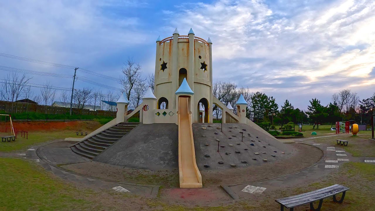 【新潟】西海岸公園 お城広場のすべり台【新潟県新潟市】【すべおじ】 YouTube