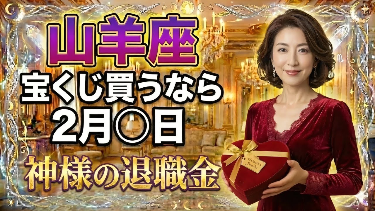 【山羊座】※2月中に見て※「神様の退職金」を受け取ってください。バレンタインジャンボ緊急指定【金運♑12星座占い】