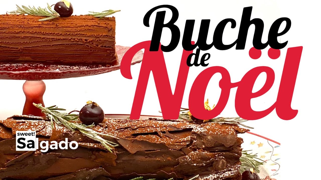 BUCHE DE NOËL: CHOCOLATE AND HAZELNUT. VERY DELICIOUS. FULL OF FLAVOR.