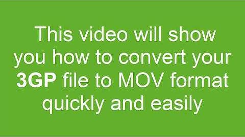 How to Convert 3GP to MOV