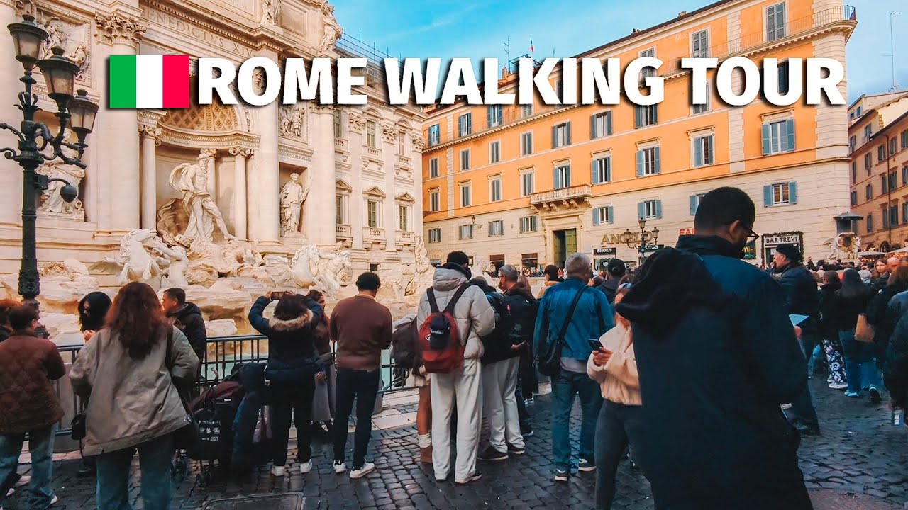 Rome Walking Tour | Bustling Streets, Historic Landmarks & Authentic City Life (4K)