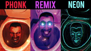 Skibidi Toilet Phonk vs Remix vs Neon All Version Resimi