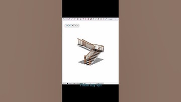 Tạo tay vịn cầu thang nhanh chóng trong Sketchup #sketchup  #design #stairs