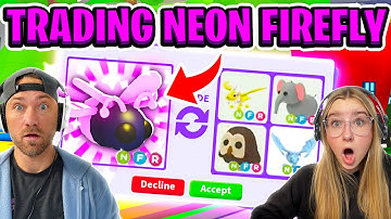 We Trade the "NEW" NEON FIREFLY in Roblox Adopt Me! 😳
