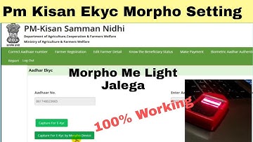Pm Kisan Ekyc Morpho Setting || Pm kisan Morpho install Kaise kare || Full Process ||
