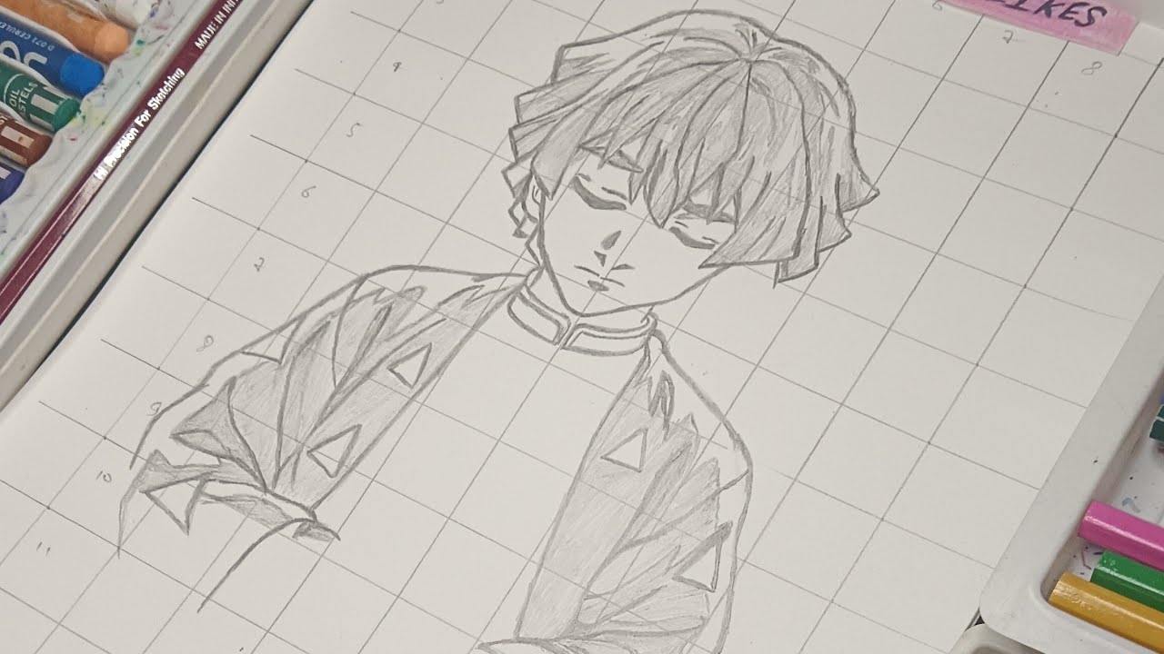 HOW To DrAw zenitsu agastuma LIVE/ArtistRaju18 is live! / Drawing zenitsu agastuma with Grid method 