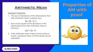 Properties of Arithmetic Mean with proof