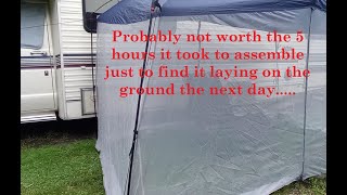 Setting up an Ozark Trails 13X9 screen house.... by myself....