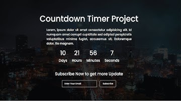 JavaScript Tutorial for Beginners | Make a Coming Soon Website in HTML CSS & JavaScript