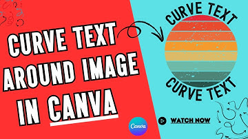 How to curve text around image - Canva easy tutorial