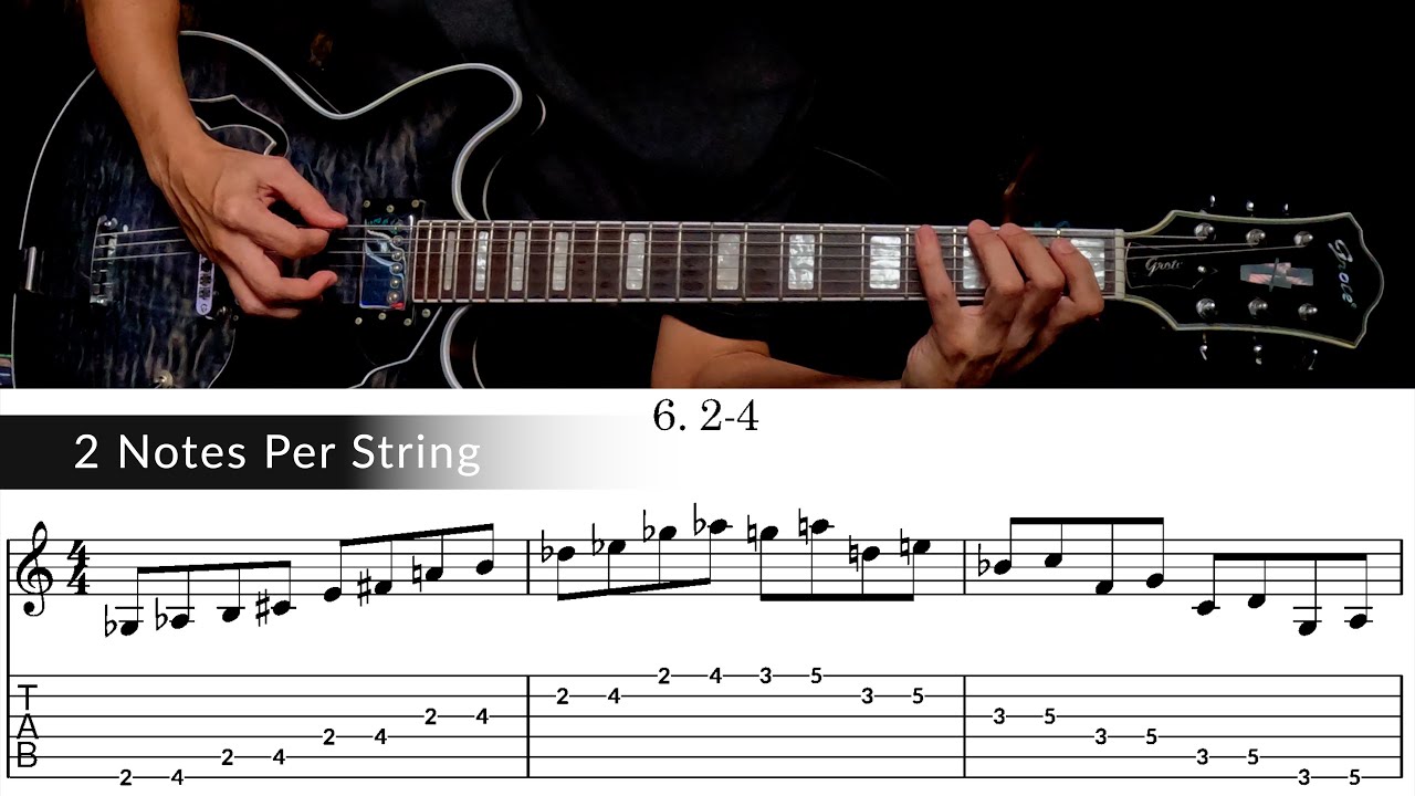 2 Notes Per String 2-4 - YouTube