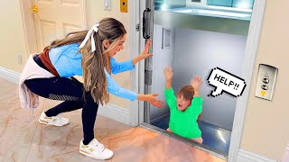 Our 3 Year Old Daughter Got Stuck In The Elevator!! | Jancy Family