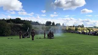 Locomotion Number 1 replica at Stockton Rochester Rd with gun salute 28/09/2025