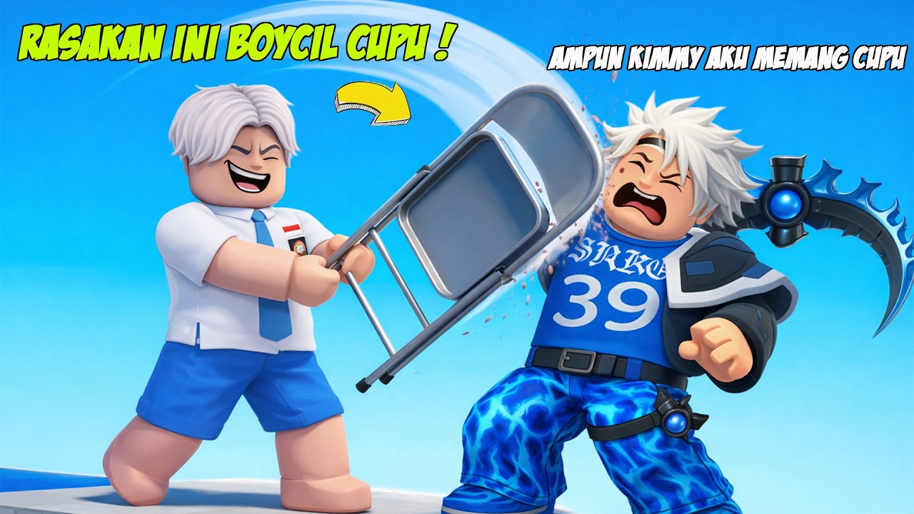 Aku Buat Boycil CUPU Nangis Saat Adu LEMPAR KURSI Di Roblox