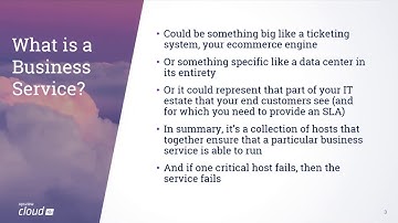 Webinar: Business Service Monitoring