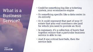Webinar: Business Service Monitoring