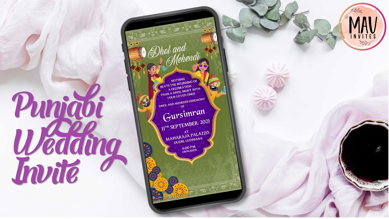 Sikh Wedding Invitation Video | Sikh Punjabi Wedding Invitation | Traditional Wedding Invite