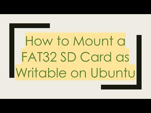 How to Mount a FAT32 SD Card as Writable on Ubuntu