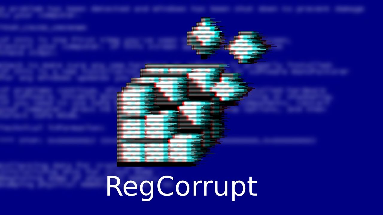 Corrupting Windows Registry with RegCorrupt.exe - Test on older Windows versions