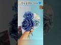 DIY GLITTER BLUE ROSE ! HOW TO MAKE A PAPER ROSE ! AESTHETIC ROSE ! PAPER FLOWER TUTORIAL!#diy#craft