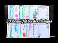 20 Beautiful Border Designs/Project Work Designs/Title Page/Book/Project Designs/Front Page Designs