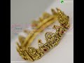 Beautiful antique temple jewelry screw gold bangles design kada online jewelsmart  jewelsmart in