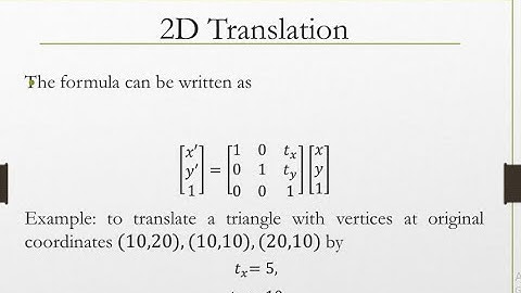 What is Transformation in Computer vision. Translation and rotation numericals solved.