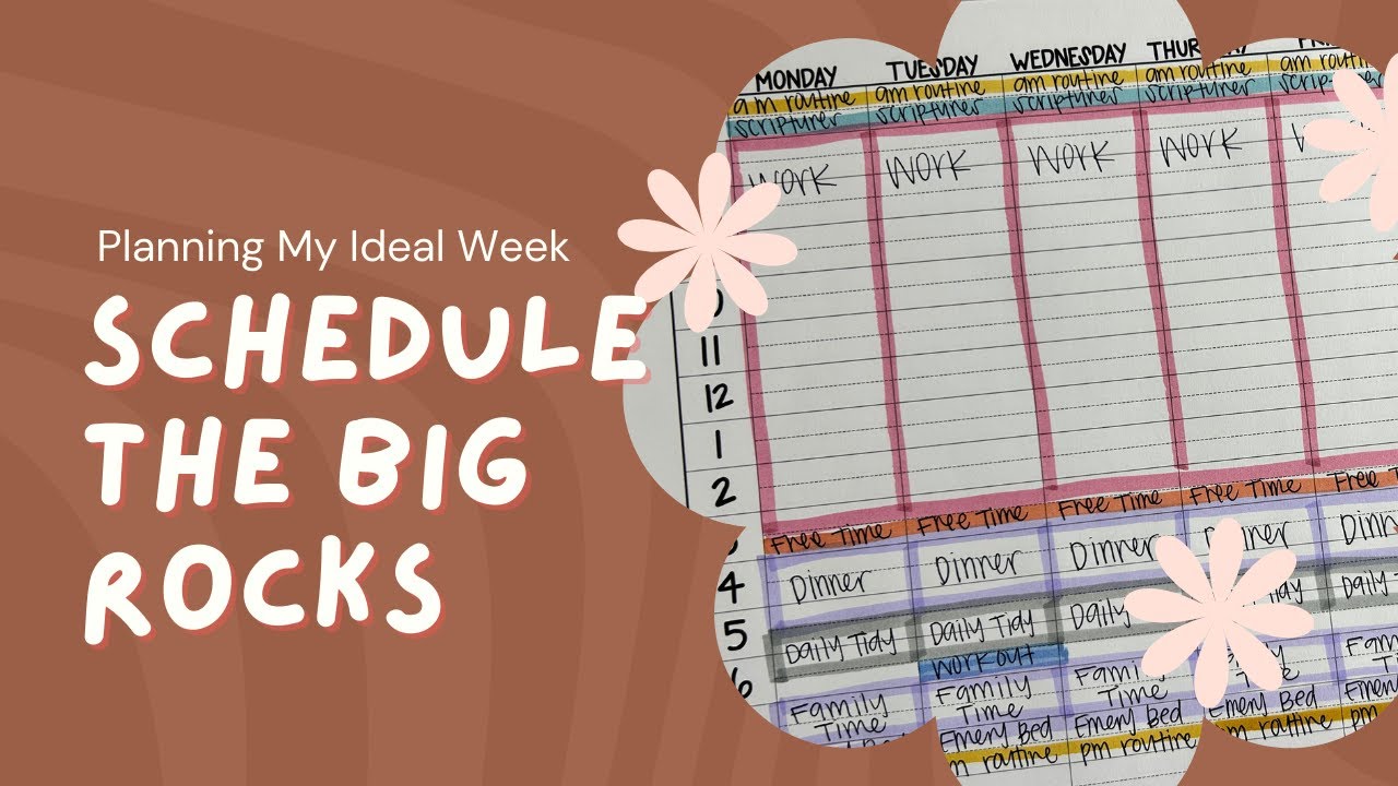 Planning My Ideal Week: Schedule Those Big Rocks - YouTube